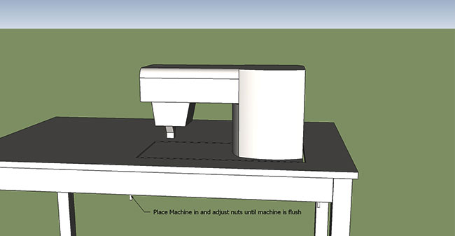 how to make a sewing table: Raise Machine