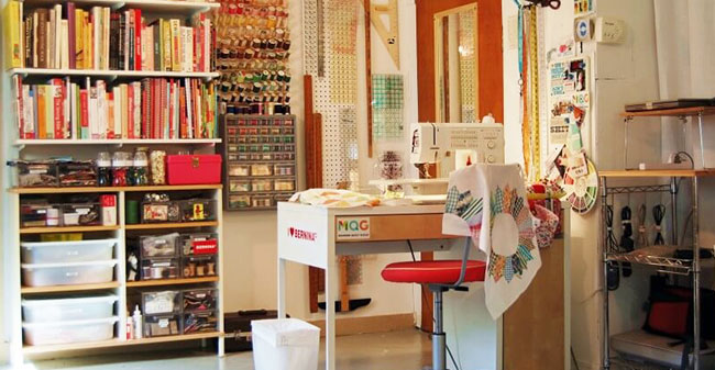 setting up a sewing room: Storage and organization