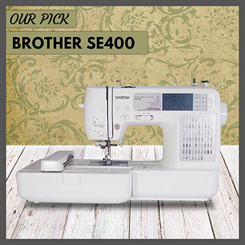  Brother SE400 Sewing and Embroidery Machine