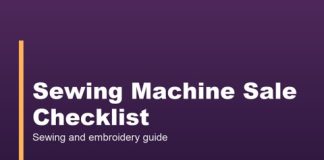 Sewing Machine Sale Checklist Sewing Machine Sale Checklist