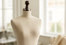 Dress Form Sizing: Pick the Right Size Adjustable dress form mannequin in a bright sewing studio